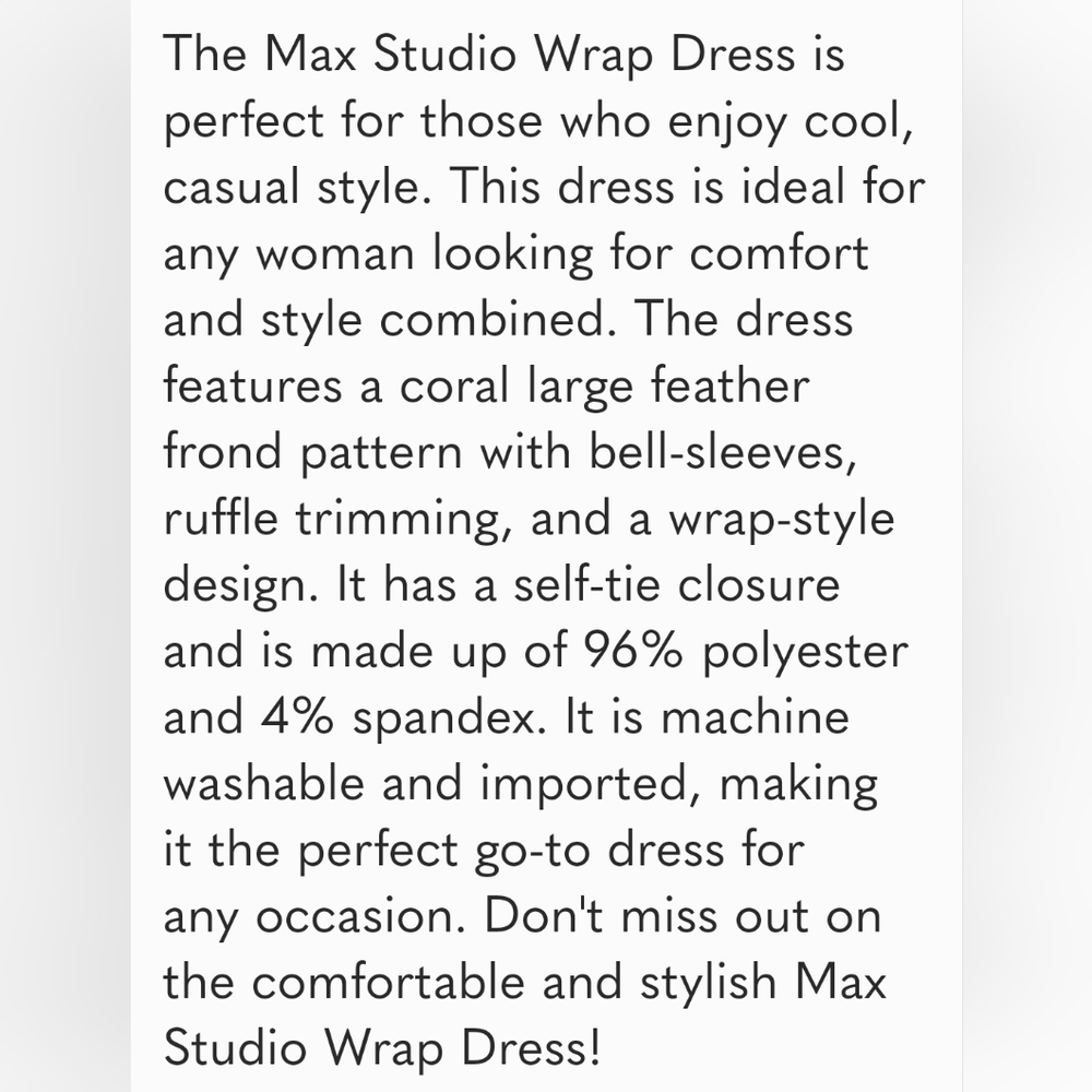 New Max Studio floral wrap dress, sz M - Picture 8 of 8